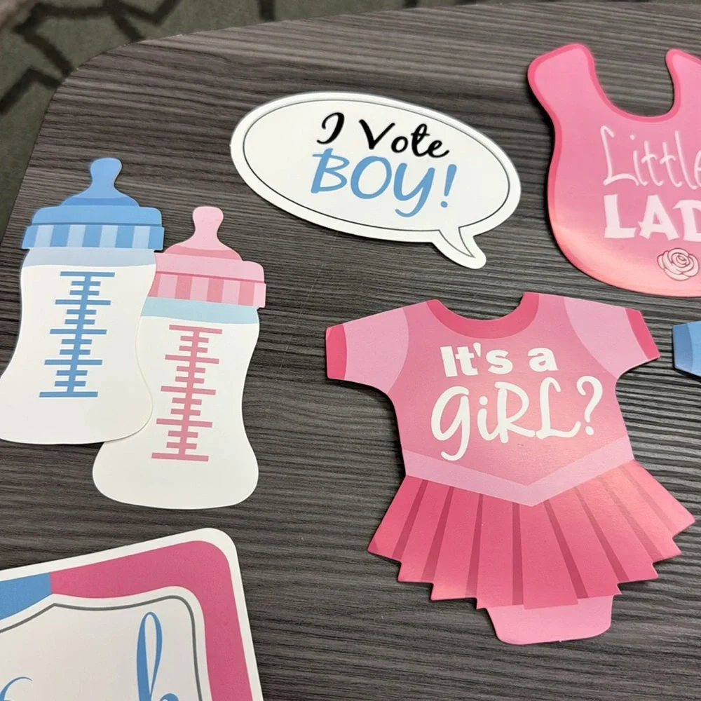 It’s a Boy It’s a Girl gender reveal photo prop bundle all new pink blue